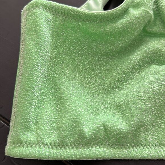 TRIANGL MELROSE LIME SPARKLE CHEEKY WITH BAG 💚 NWT - Picture 6 of 6